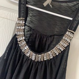 Black Razor Back Jeweled Tank